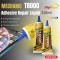 T-8000 Glue 15ml,50ml,110ml Black Super Adhesive Cell Phone Touch Screen Repair Frame Sealant Diy Craft Jewelry Tools T8000 Glue MECHANIC T-8000 MULTI-PURPOSE ADHESIVE. 