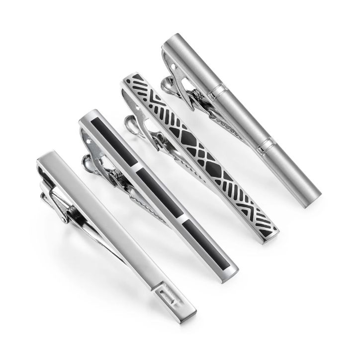 Men's Tie Clips Black Fashion British Korean Business Banquet Wedding Formal Wear Ties Accessories Simple Tie-clips Gift for Men