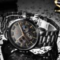 Premium Edition LIGE Stainless Steel Watch Luxury Quartz Analog Business Chain Fashion Casual Men Wrist Watches For Boys Gents Woch - Blue Black White Brown Silver Gold TZ. 