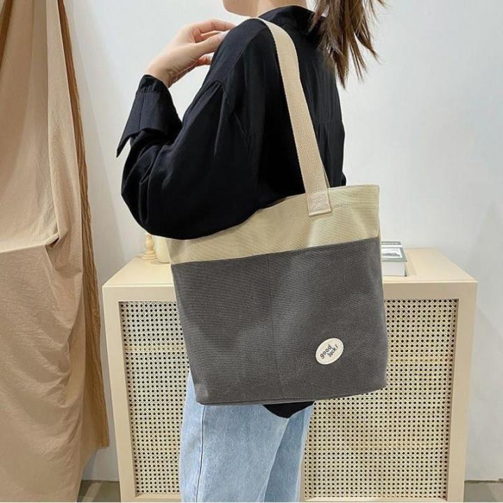 Canvas Bag Korean Style College Student Cloth Bag Female 2024 New