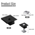 8Pcs Centre Clamp 30mm Black T-Shaped Centre Clamp for Solar Panel. 