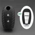 Bilchave Carbon Fiber Silicone Remote Car Case Cover Fob For SUZUKI Swift SX4 SCROSS Ignis Kizashi Vitara. 