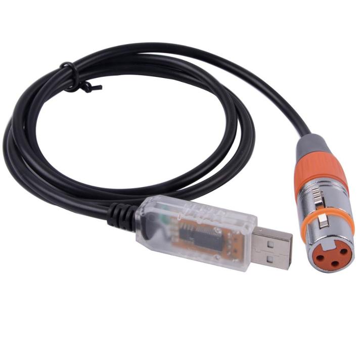 Usb To Dmx Interface Adapter Cable 3/6 /10/ 12ft Length Stage Pc Dmx512 ...