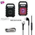 2 in 1 Combo Offer Speaker  BLUETOOTH BT-668 LED LIGHT PORTABLE Speaker + J5 Head Set Earphone. 