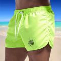 Men Swimming Trunks Pockets Sports Shorts Breathable Men's Beach Shorts Surfing Swimwear Summer Quick Dry Beachwear 2024 Male. 