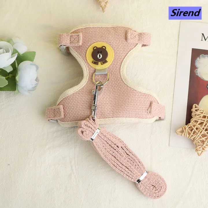 Sirend Cute Rabbit Harness Leash Set Bunny Soft Padded Dog Vest Small ...