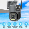 4G Sim Camera SIM Card 4K 4MP Dual Lens WIFI IP Camera Outdoor IP66 Waterproof Two Way AI Human Track Security Protection. 