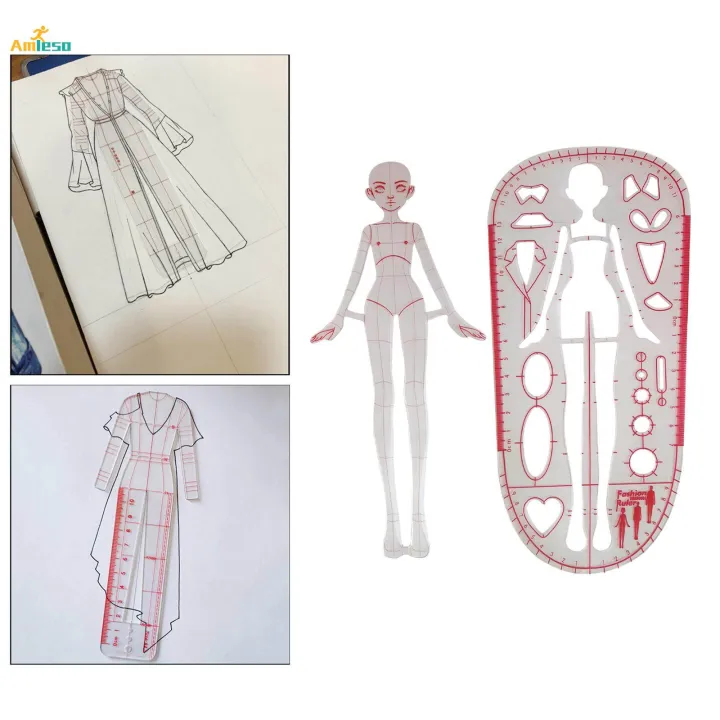 Roblox Template Ruler 2x Template Ruler Pattern Makers Portable Fashion Illustration Rulers ...