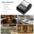 HXSJ Por-Table 58Mm The-Rmal Receipt Prin-Ter  B-T Mobile The-Rmal Prin-Ter For Supermarket Restaurant Retail Store Warehouse. 