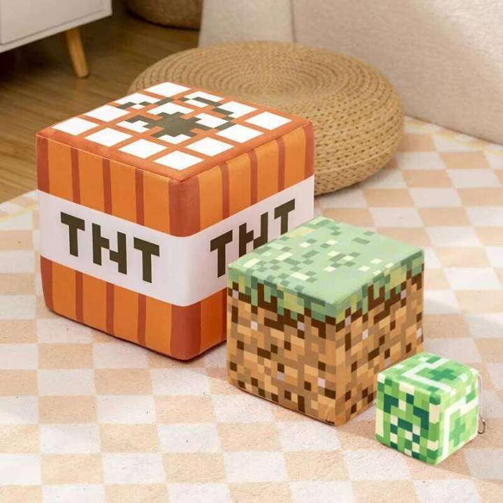 Game MineCraftion T Figure Stuffed Plush Toy MineaCraftion Cartoon Square Pillow Doll Steve Alex Model For Gifts