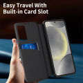 Smart APP Sleep Awake Flip Cover For Samsung Galaxy S25 S24 S23 S22 Ultra Plus Window View Flip-free Answer Calls Leather Cases. 