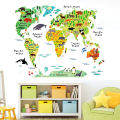 World Map Children Education Home Decoration animals tree bridge baby children cartoon bedroom room decor wall stickers removable kids nursery decal sticker Wall Decoration Stickers wall deco Mickey Balloon. 