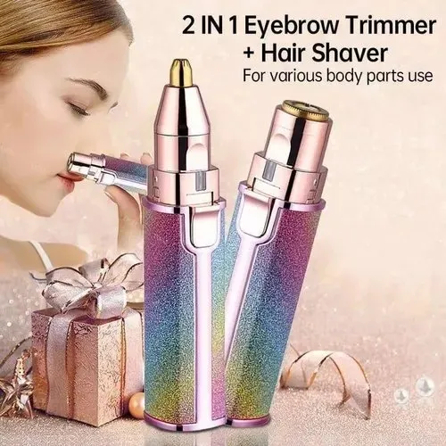 2 in 1 Mini Electric Epilator And Hair Remover For Body And Facial Hair Rechargeable Battery - CF-001B