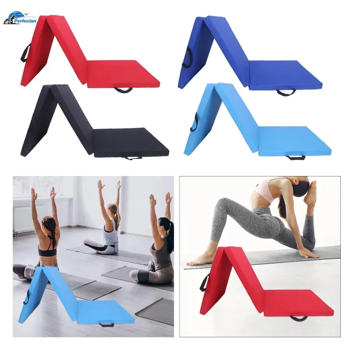 Three%20Fold%20Folding%20Exercise%20Mat%20Foldable%20Yoga%20Gym%20Men%20Women%20with%20Carrying%20Handle%20for%20-%20Image%207