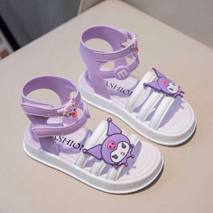 2024%20Girls%20Purple%20Kuromi%20Cartoon%20Sandals%20Summer%20Internet%20Celebrity%20Childrens%20Outdoor%20Light%20soled%20Roman%20Princess%20Shoes%20-%20Image%204