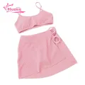 Muses Mall Women Bikini Set Stylish 2-piece Bikini Set with High Waist St for Women Quick Dry Beachwear Swimsuit Set Adjustable Straps Backless Design Padded Bikini Top. 