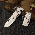 Compact Portable D2 Steel Outdoor Sharp for Travel Camping Keyring. 