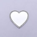 1Pcs Kawaii Adhesive Heart Diamond Design Mirror Junk Phone Case Ipadcase Decoration Charms Handcraft Diy Crafts. 