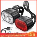 bike parts BUCKLOS Bike Light Set Rechargeable Rear Light Front Lamp Waterproof Riding Headlight USB MTB Taillight Led Night Cycling Parts. 