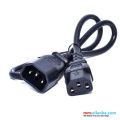 Black IEC320 C13 Female to C14 Male UPS PDU Power Cord 0.75mmx2 Desktop Computer Extension Power Cable 10A 250V 3 Cores 1.5M. 