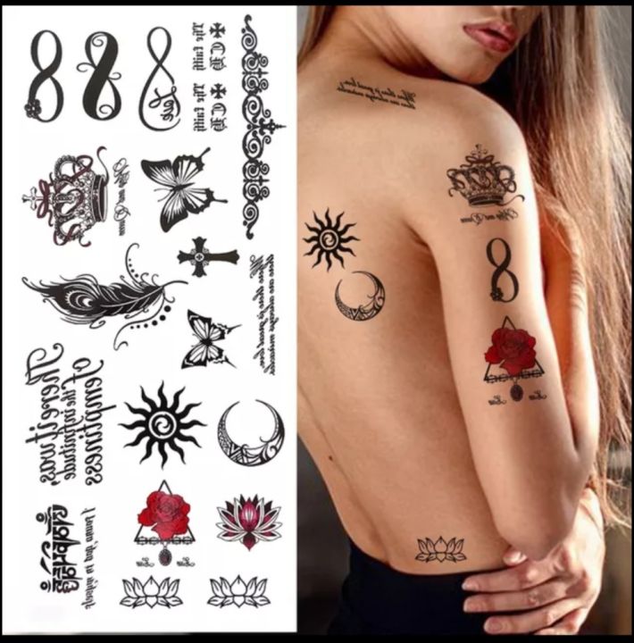 Waterproof Temporary Tattoos Card Ladies And Gents Tattoo Stickers For Girls And Boys