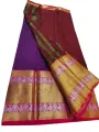 big pattu border with plain saree. 