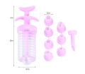 Cake Decoration with 8 Pc Moulds 8 Nozzles Plastic Icing Piping Cream Syringe Tips Set For Cake Decor. 
