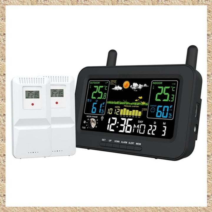Digital Weather Scanner Multi-Function Color Screen Digital Weather Station Weather Station ...