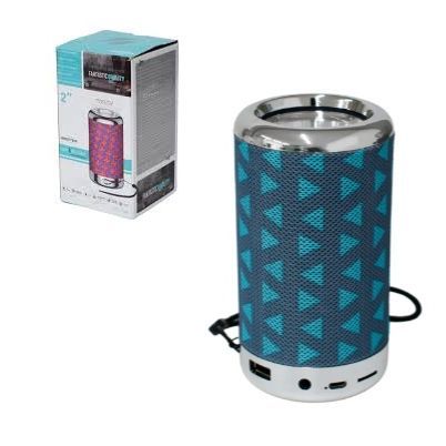 2″ Bluetooth speaker with portable flashlight in fabric finish