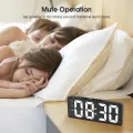 iFlashDeal Alarm Clock LED Mirror Alarm Clock Rechargeable Digital Clock Voice Control Desk Clock USB Table Clock Simple Style Clock Multifunctional with Mute and Temperature for Bedroom Home Office. 
