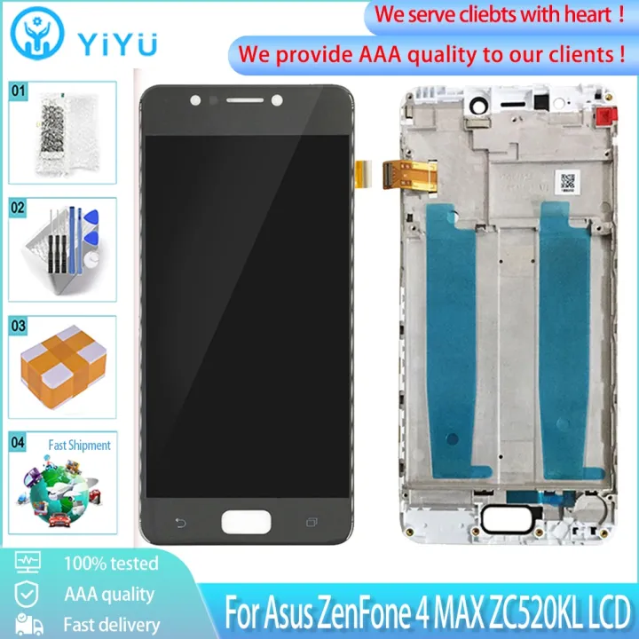 5.2"%20LCD%20For%20ZenFone%204%20MAX%20ZC520KL%20X00HD%20LCD%20Touch%20Screen%20Digitizer%20Assembly%20Frame%20Replacement%20Free%20-%20Image%202