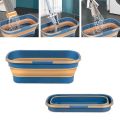 Portable Folding Mop Bucket, Collapsible Rectangular Handy Basket/Bucket, Multi-Purpose Rectangular Basket for Cleaning Mop, Foldable Buckets with Handles for Household Cleaning Use. 