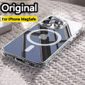 Acrylic Magnetic Clear Cover For Apple Magsafe Case Iphone 15 14 Plus 13 12 Mini 11 Pro Max Xs X Xr 7 8 Se 2 Shockproof Silicone. 