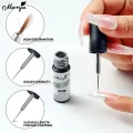 Monja 5/8ml Nail Art Liner Metallic Silver Mirror Glitter Painting Line Gel Polish Chrome Super Bright Effect Painting Drawing Line French Acrylic Soak Off UV LED Varnish DIY Nail Art Tool. 