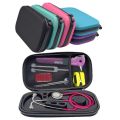 Shockproof Stethoscope Case Portable Hard Zippered Medical Equipment Package Large Capacity EVA Storage Bag Home. 