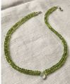 new style Peridot necklace peridot beaded necklaceChoker Beaded Necklace，Pearl Beaded Necklace，Natural Peridot Necklace. 