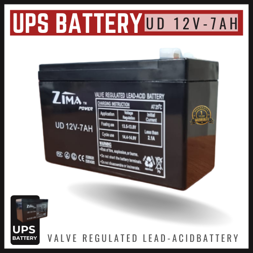 UPS Battery Backup 12V 7AH Battery ZIMA Rechargeable Sealed Lead Acid maintenance-free lead-acid battery Solar Panel / Home Alarm ups uninterruptible power supply battery