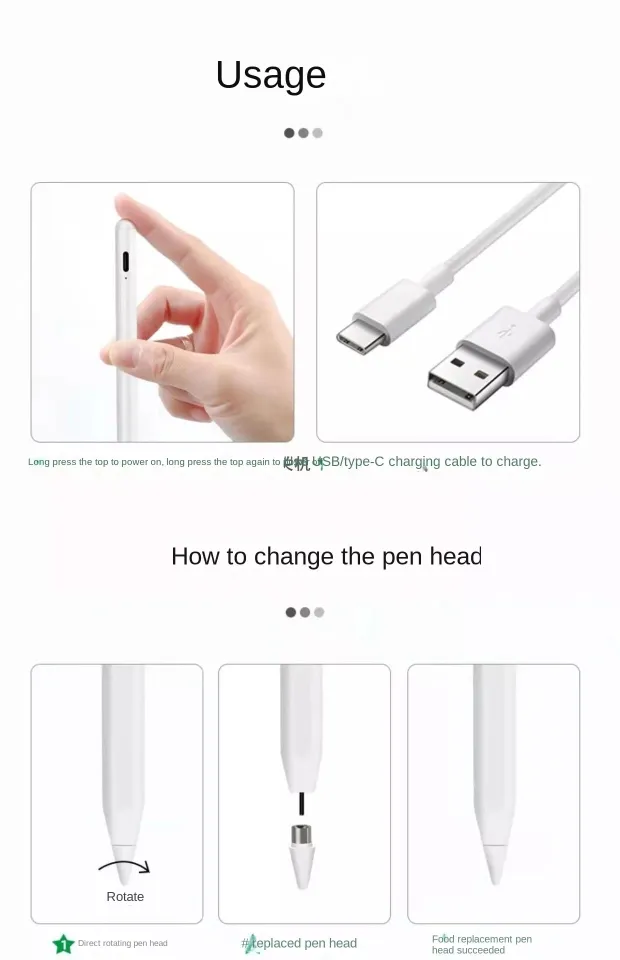 Universal Stylus Capacitive Touch Pen For Samsung Galaxy Tab S3 S2