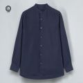 Oversized Button Down Mandarin Collar Long Sleeve Shirt – ( XS to 4XL ). 