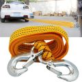 3Ton 3m Length Powerful Car Towing Rope Auto Tow Cable Strap Bind Pull Rope with Hooks Towing Ropes Suitable for Car Motorcycle Vehicle. 