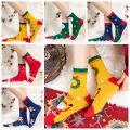 Elk Christmas Socks Comfortable Snow Cotton Happy Christmas Socks Crew Socks Middle Tube Socks Cartoon Hosiery Children. 