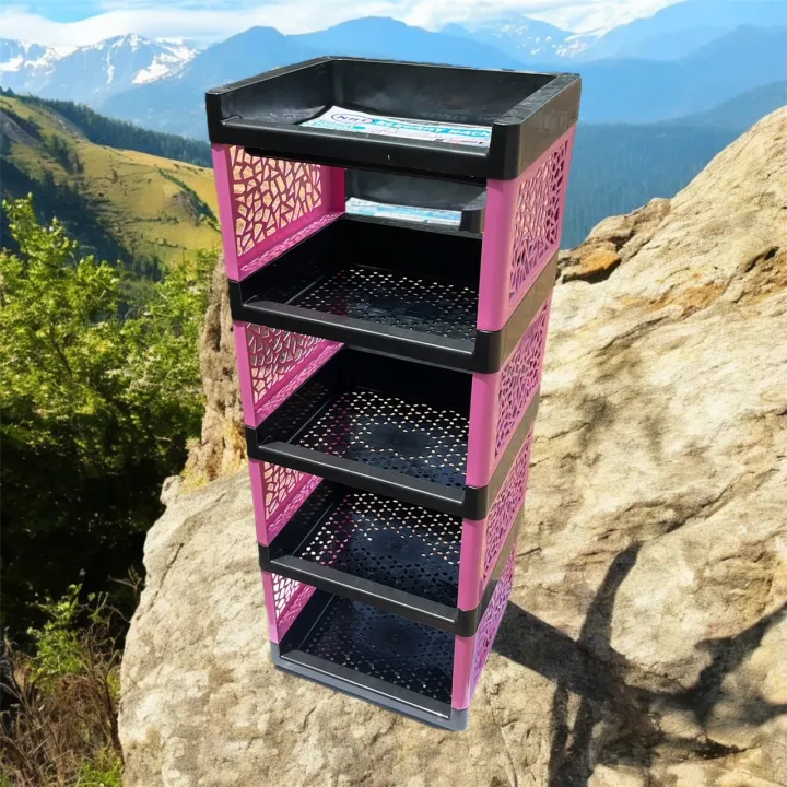 Plastic%20Book%20Rack%20Multi%20purpose%20plastic%205%20layer%20book%20rack%20storage%20rack%20book%20shelf%20-%20Image%202