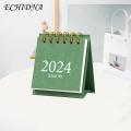 Desk Calendar 2024 2024 Mini Desk Calendar Simple Style Spiral Coil Planner for Events Logs Decor Office School Supplies Creative Coil Design Calendar. 