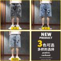 Ripped Denim Shorts for Men 2024 New Fashion Brand Pants Summer Loose Men's Fifth Pants Summer Thin. 