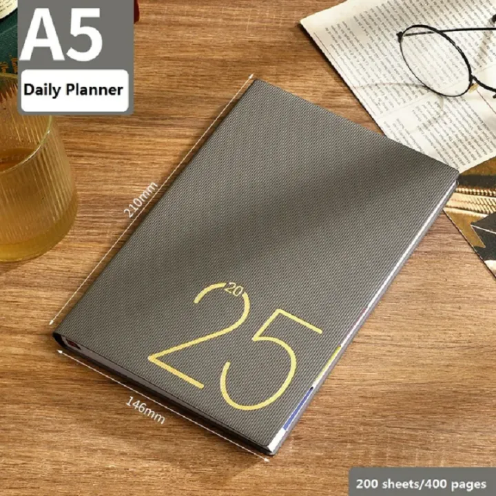 2025%20Edition%20Planner%20High%20Quality%20PU%20Cover%20One%20Page%20Per%20Day%20Notebook%20A5%20Size%20365%20Days%20Agenda%20for%20Work%20Office%20Professional%20-%20Image%205