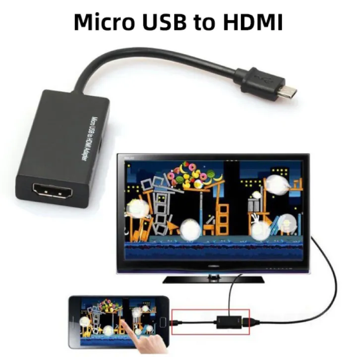 Micro%20USB%20to%20HDMI%20Adapter%20Cable%20-%20High%20Clarity%20Converter%20for%20Phone%20to%20HDTV/Monitor%20Display%20-%20Image%202