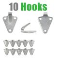 10Pcs Three-Hole Waterproof Tarpaulin Hook Trailer Connecting Net Hook Hook Iron Plate Hook Suitable for Trailers. 