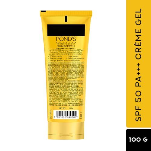 POND%E2%80%99S%20Sun%20Miracle%20SPF%2050%20PA+++%20Cr%C3%A8me%20Gel%20Sunscreen%20-Protect%20&%20Bright,%20With%203%25%20Niacinamide,%20Fade%20Dark%20Spots%20in%204%20Weeks,%20Lightweight,%20No%20White%20Cast%2050g%20%20(FROM%20INDIA)%20-%20Image%202