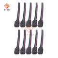 5pcs Male Female 4pin Led Strip Cable Connector Adapter Wire Rgb Rgbw Lamp Tape Rgb Rgbw Controller Connection. 