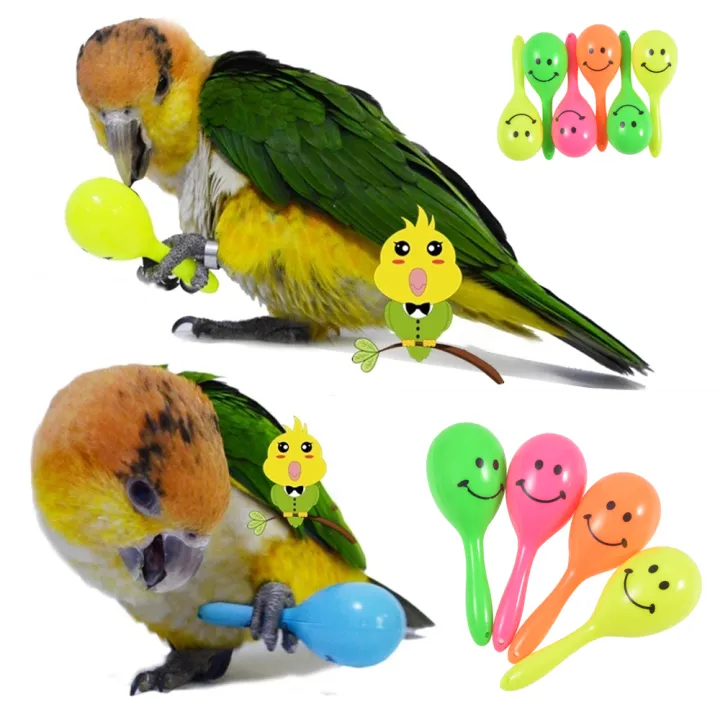 Interactive Parrot Bird Toy Set - 3PCS Sand Hammers for Training and Enrichment